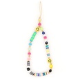 new spring and summer rainbow soft pottery smiley face pearl mobile phone ropepicture17