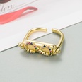 Mode geometrischer Ring weiblicher Kupfer vergoldeter mikroeingelegter Zirkon Paarringpicture12