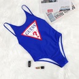 new European and American sexy solid color swimwear ladies onepiece swimsuitpicture30