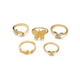 Neu Open Joint Ring Butterfly Ring Set 5teiliges Set Retro Crystal Ringpicture6