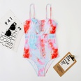 2022 new ladies onepiece printed swimsuit European and American sexy hollow swimsuitpicture17