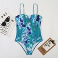 2022 new ladies onepiece printed swimsuit European and American sexy hollow swimsuitpicture19