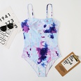 2022 new ladies onepiece printed swimsuit European and American sexy hollow swimsuitpicture23