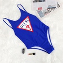 new European and American sexy solid color swimwear ladies onepiece swimsuitpicture11