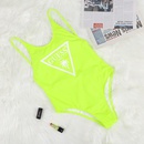 new European and American sexy solid color swimwear ladies onepiece swimsuitpicture12
