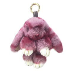 New cute pattern artificial fur rabbit lady bag car key hanging plush toy accessories