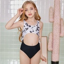new childrens onepiece printed swimsuit European and American sexy swimwearpicture5