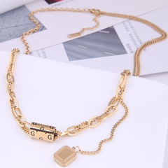 European and American fashion concise titanium steel short necklace