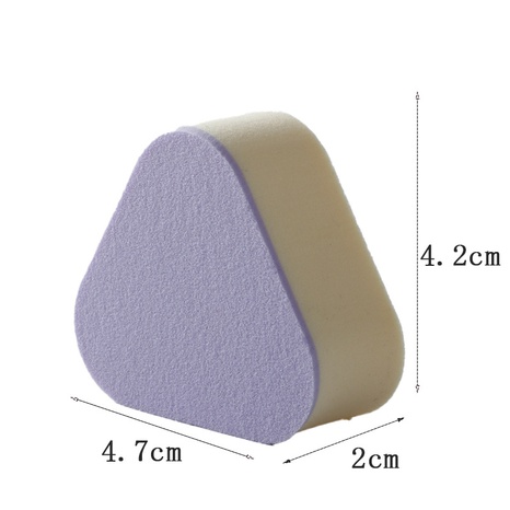 New style purple triangle rice ball puff wet and dry use 4 pieces boxed wholesale's discount tags