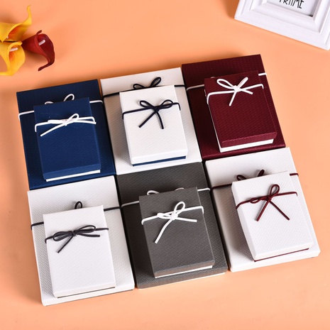 exquisite packaging gift bow knot necklace jewelry box wholesale's discount tags
