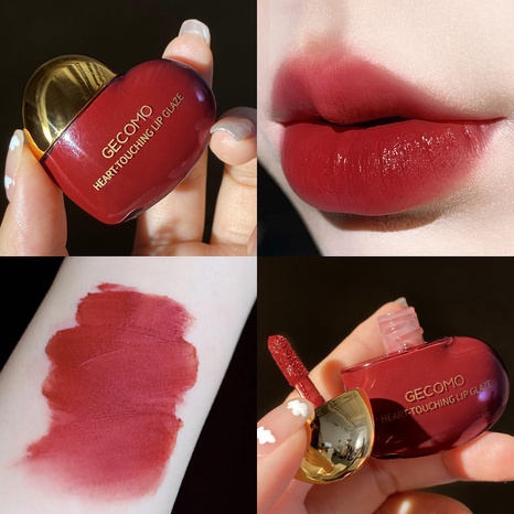 Glaçage à lèvres en forme de coeur à la mode brillant à lèvres mat rouge à lèvres glaçage à lèvres antiadhésif anti-décoloration's discount tags