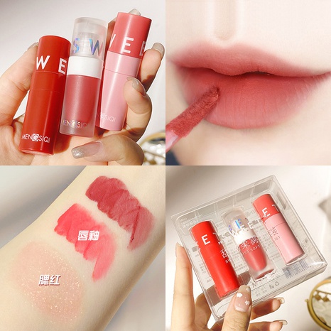 Fashion soft mist lipstick set lasting moisturizing white lip glaze NHCAJ571333's discount tags