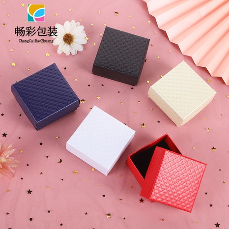 simple solid color watch box necklace ring jewelry packaging box's discount tags