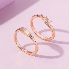 Korean version of simple niche couple ring
