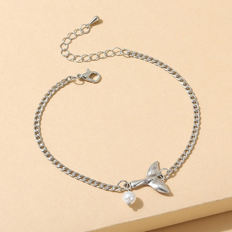 Bracelet de cheville en perles de queue de baleine de niche coréenne's discount tags