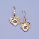 retro personality alloy Turkish devil eye heart earrings ethnic style earringspicture9