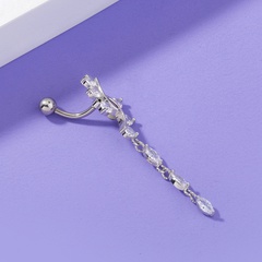 fashion zircon belly button nail tree branch belly button ring piercing jewelry