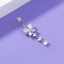 European and American zircon belly button nail butterfly belly button ring piercing jewelrypicture7