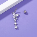 European and American zircon belly button nail butterfly belly button ring piercing jewelrypicture10