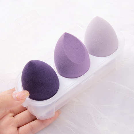 makeup egg set 3 non-eaten powder soft sponge egg dry and wet puff with storage box's discount tags