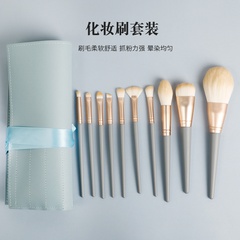 Fashion 10 makeup brushes wooden handle soft bristles makeup brushes