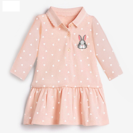 autumn new children's dress long sleeve lapel children's dress's discount tags