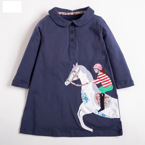 children's clothing autumn new children's dress embroidered long-sleeved girls skirt's discount tags