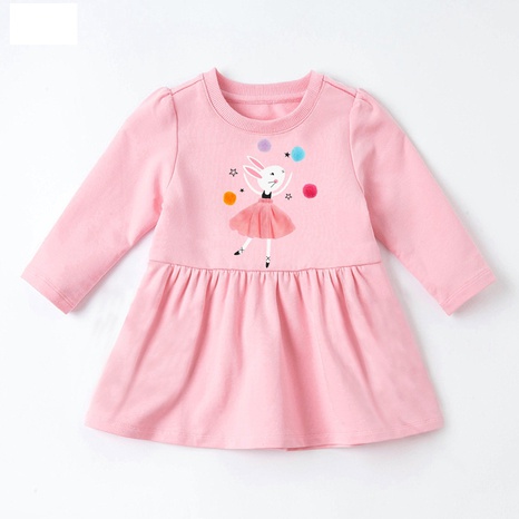 new children's dress knitted long-sleeved girls dress's discount tags