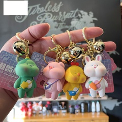 Cute animal cartoon resin keychain doll bag pendant doll wholesale