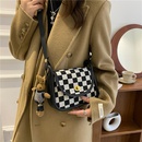 fashion hit color black and white checkerboard messenger bagpicture14