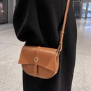 new casual solid color saddle underarm bagpicture7