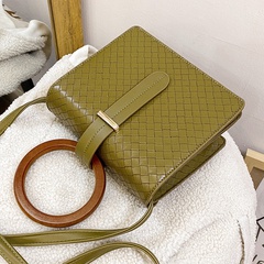 2020 new casual retro simple series wooden handle portable diagonal shoulder handbags