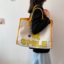Sac en toile 2021 nouveau sac  bandoulire imprim smiley sac fourretout femme grande capacitpicture11