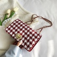 Checkered pattern lock chain small square messenger bagpicture12