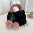 Cute plush cherry autumn and winter single shoulder messenger bagpicture17