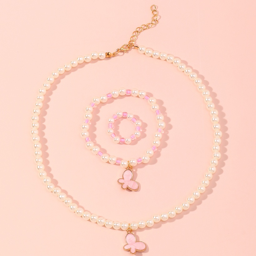 Bijoux Fantaisie Parures Bijoux | Bague De Bracelet De Collier De Perles De Papillon De Style Coren - ZP53362