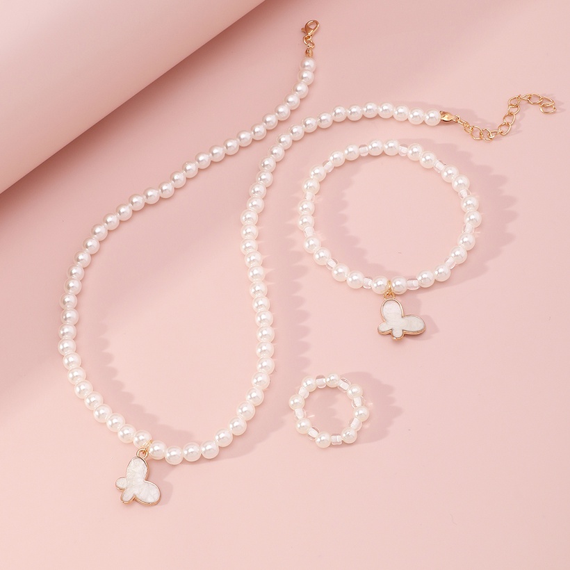 Bijoux Fantaisie Parures Bijoux | Bague De Bracelet De Collier De Perles De Papillon De Style Coren - ZP53362