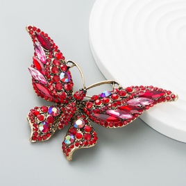 Retro new crystal rhinestone butterfly brooch fashion animal insect lady broochpicture20