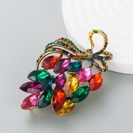 Exaggerated personality fashion trend colorful crystal dazzling rhinestone alloy broochpicture11