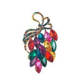 Exaggerated personality fashion trend colorful crystal dazzling rhinestone alloy broochpicture16
