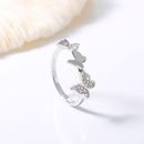 simple microinlaid zircon adjustable opening copper ring womenpicture12