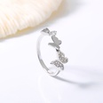 simple microinlaid zircon adjustable opening copper ring womenpicture13