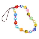 Smiley face fruit flower heartshaped beaded wristband lanyard soft ceramic mobile phone chainpicture6