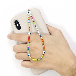 new mixed color soft ceramic beaded mobile phone chain Bohemia mobile phone chainpicture6