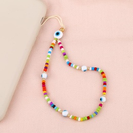new mixed color soft ceramic beaded mobile phone chain Bohemia mobile phone chainpicture7