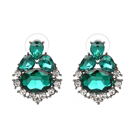 European and American style diamond-studded geometric earrings's discount tags