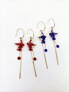 Pendientes de borla de estrella de flor tridimensional de perlas de moda europea y americana