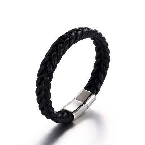 bracelet de personnalité masculine hip-hop tressé en corde de cuir de rue's discount tags