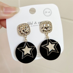 Korean high-quality star rhinestone earrings plush earrings