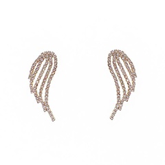 new trendy rhinestone wings earrings personality wild earrings